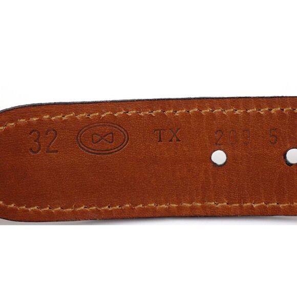 Trafalgar BROWN GENUINE LEATHER 1.25"Wd WOVEN DRESS CASUAL MEN'S BELT Sz 32 (B81 - Picture 5 of 10